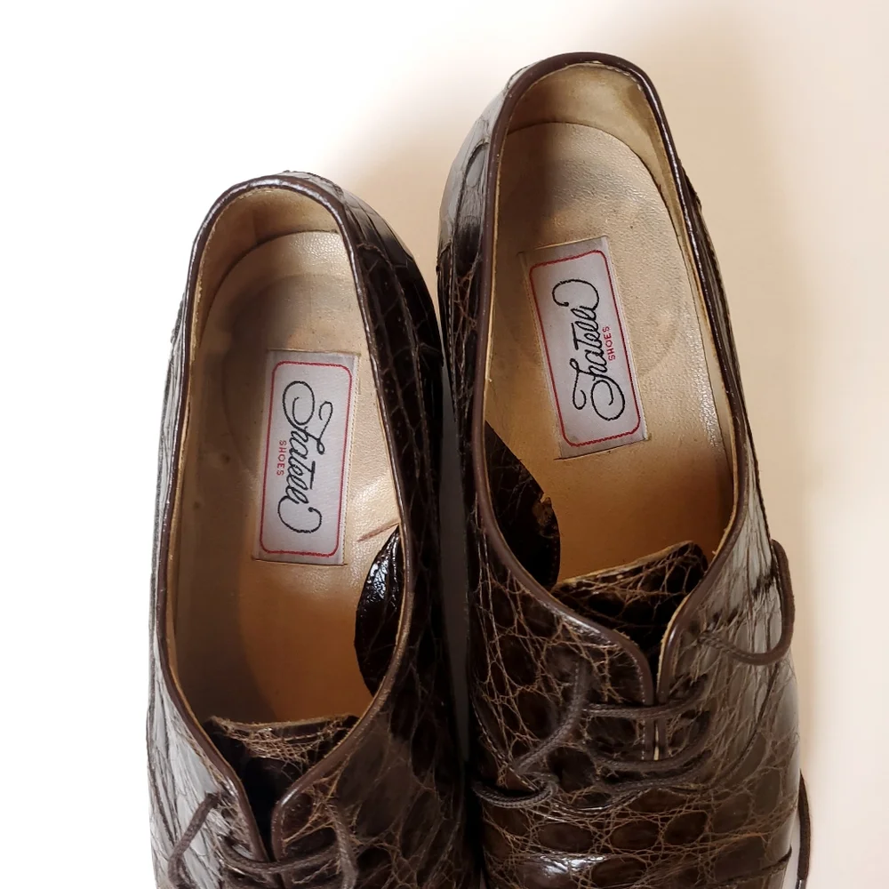 Vintage Fratelli Genuine Alligator Oxfords - Picture 5 of 13